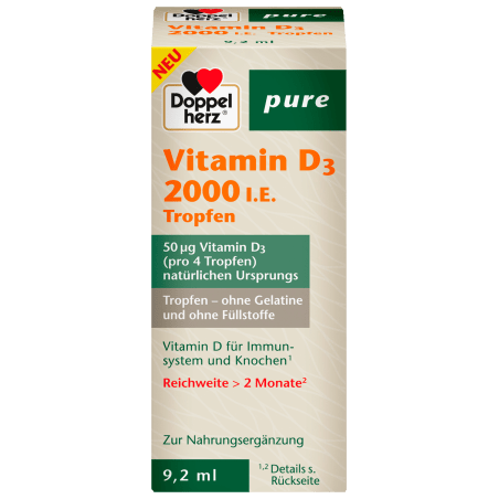 Doppel herz Vitamin D3 2000 IE Tropfen, 9.2 ml