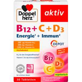 Doppelherz Vitamin B12 + C + D3 (30 Tabletten), 33.2 g