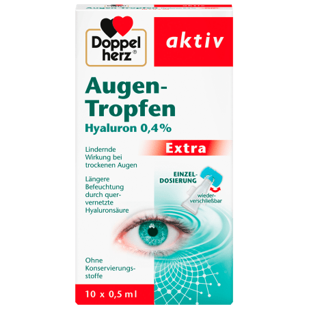 Doppel herz Eye Drops 0.4% Hyaluron EXTRA (10x0.5ml), 10 pcs