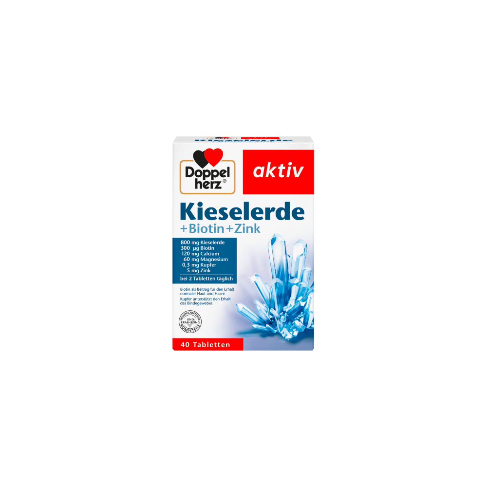 Doppel herz Silica + Biotin + Zinc Tablets 40 pcs., 51.6 g