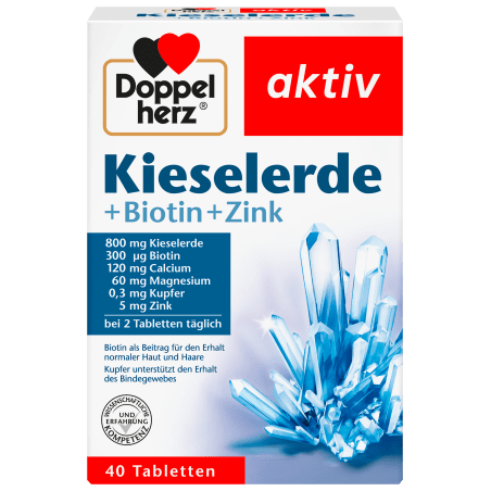 Doppel herz Silica + Biotin + Zinc Tablets 40 pcs., 51.6 g