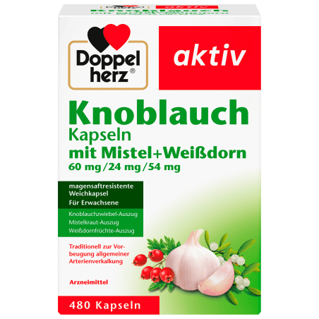 Doppelherz aktiv Garlic capsules with mistletoe + hawthorn 480 pcs