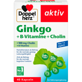 Doppelherz Aktiv Ginkgo + B vitamins + Choline Capsules 40 pcs