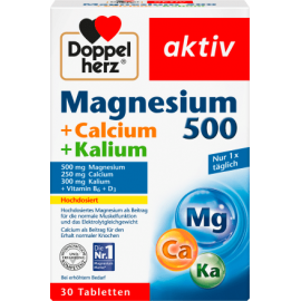 Doppelherz Aktiv Magnesium 500 + Calcium + Potassium Tablets 30 pcs