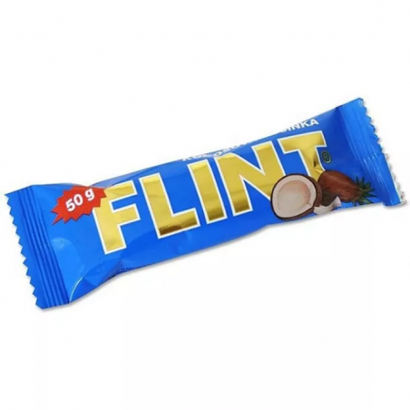 Flint coconut stick in dark icing 50g