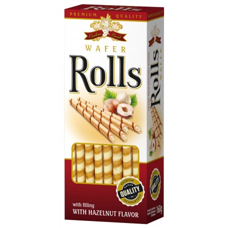 Cookiesland wafer rolls hazelnut 160g