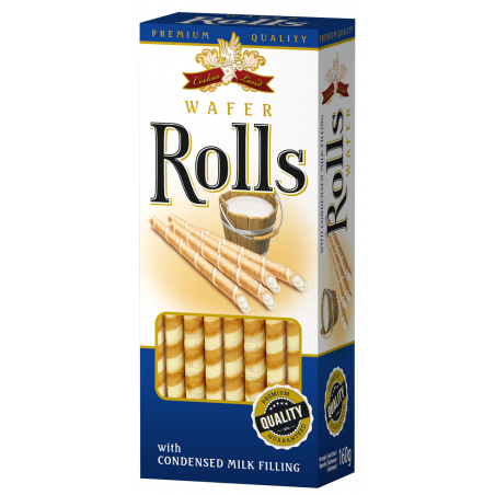 Cookiesland wafer rolls milk 160 g