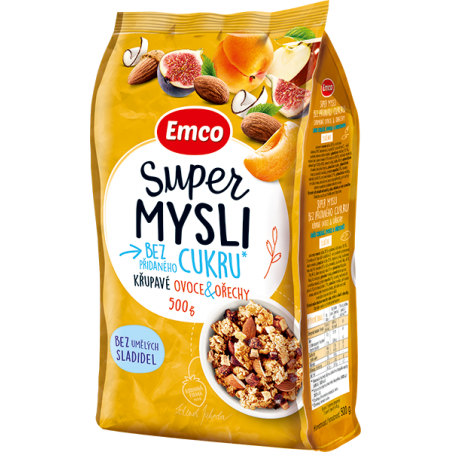Emco Super Müsli ohne Zuckerzusatz mit Früchten und Nüssen 500 g