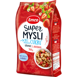 Emco Super Muesli without added sugar with strawberries 500g