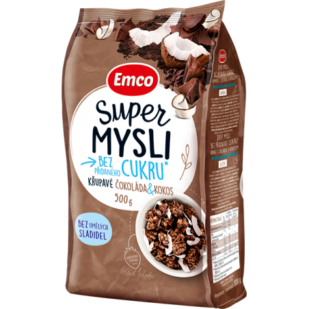 Emco Super Muesli without added sugar with chocolate and coconut 500g
