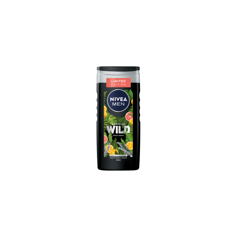 NIVEA MEN Extreme Wild Fresh Green Shower Gel 250 ml / 8.4 fl oz