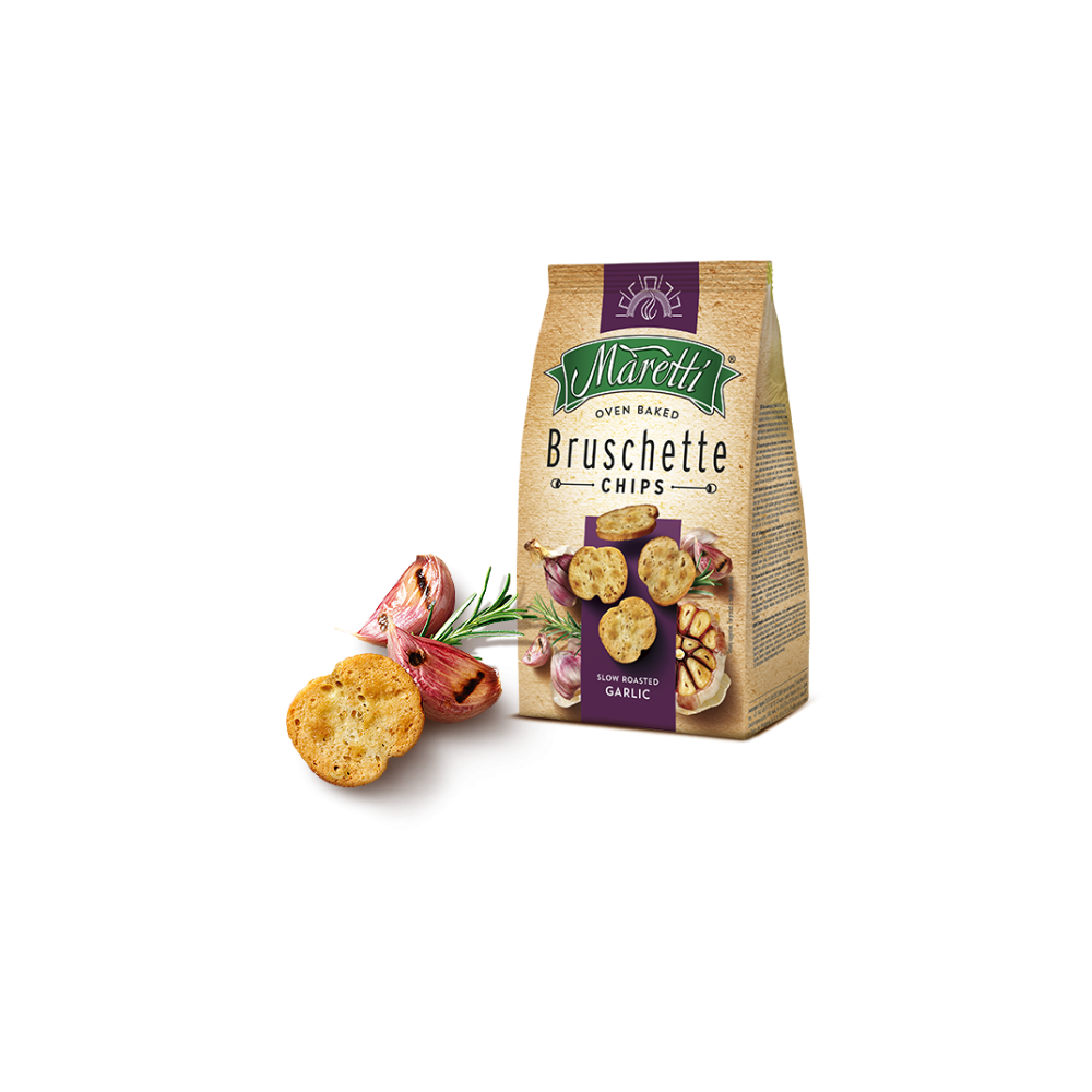 Maretti Bruschette Chips Slow Roasted Garlic 70 g