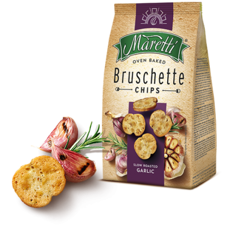Maretti Bruschette Chips Slow Roasted Garlic 70 g