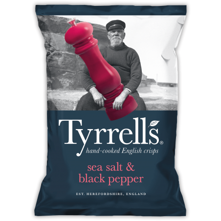 TYRRELLS SEA SALT & BLACK PEPPER 150g