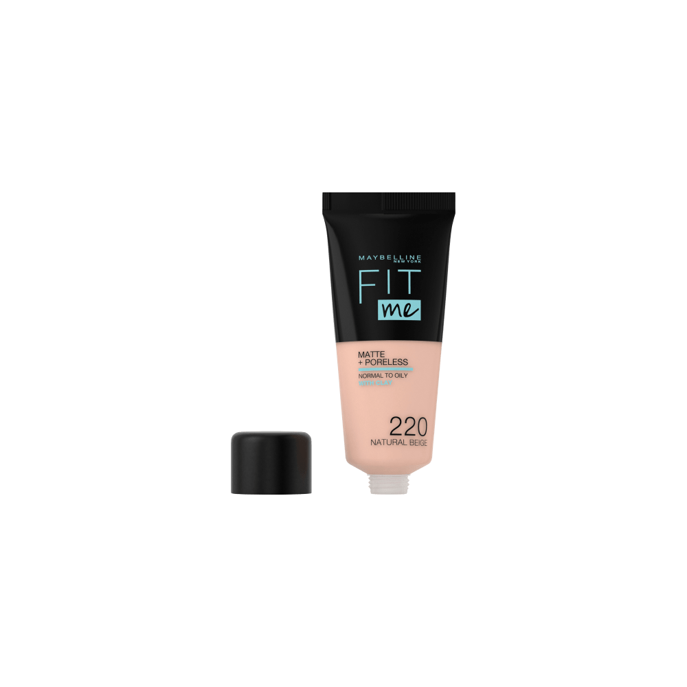 Maybelline New York Fit Me Matte + Poreless Foundation 220 Natural Beige 30 ml / 1.0 fl oz