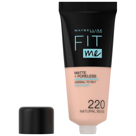 Maybelline New York Fit Me Matte + Poreless Foundation 220 Natural Beige 30 ml / 1.0 fl oz