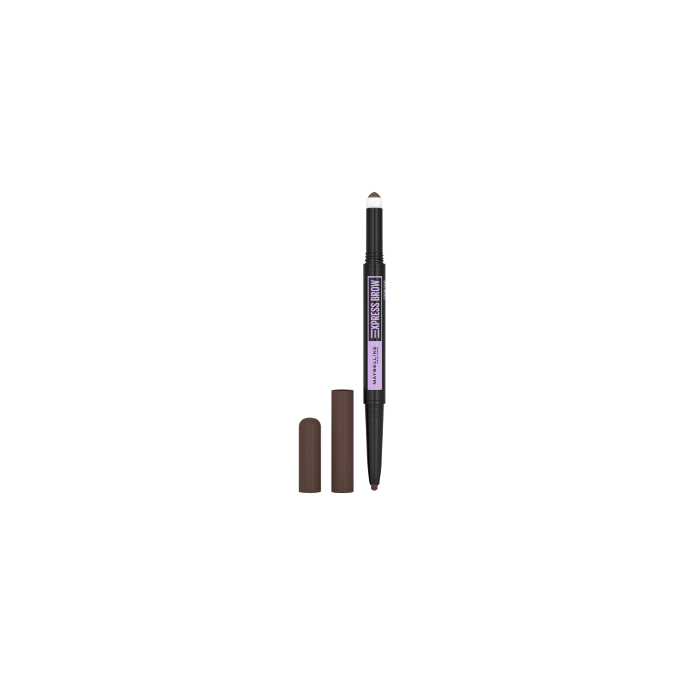 Maybelline New York Eyebrow pencil Express Brow Satin Duo 04 Dark Brown, 1 piece
