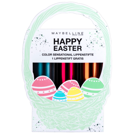 Maybelline New York Easter Basket Set (Color Sensational Lipsticks 207 + 148 + 942)
