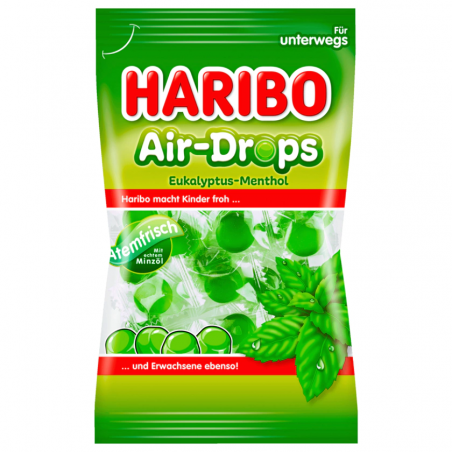 Haribo Air-Drops Eucalyptus-Menthol 100 g / 3.5 oz