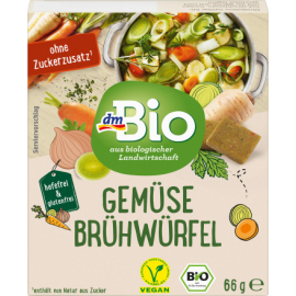 dmBio Vegetable Stock Cubes, Gluten Free, 66 g