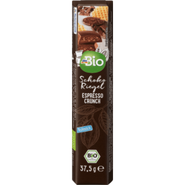 dmBio Chocolate bar Espresso Crunch with whole milk chocolate, 37.5 g