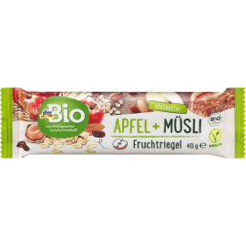 dmBio Fruit bar apple & muesli, 40 g