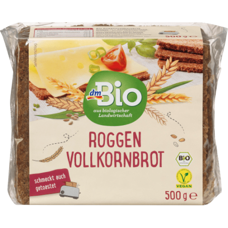 dmBio Bread, rye wholemeal bread, 500 g
