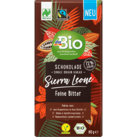 dmBio Sierra Leone Fine Bitter Chocolate 80 g / 2.8 oz