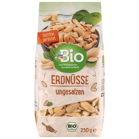 dmBio roasted peanuts, 250 g