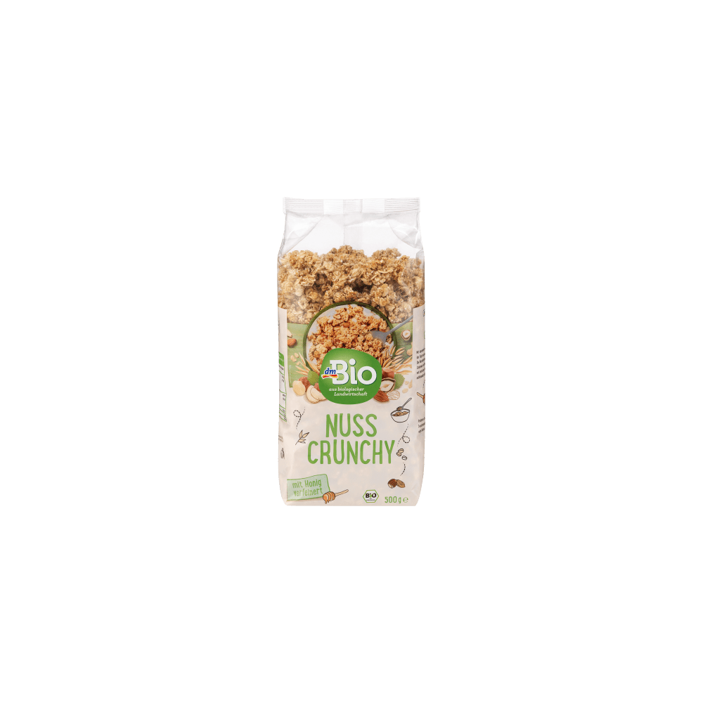 dmBio Crunchy Nut Muesli, 500 g