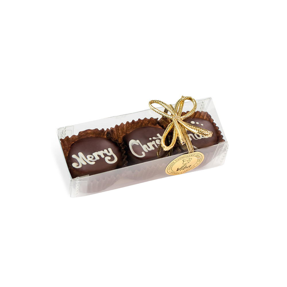 Viba 3 marzipan nougat pralines "Merry Christmas", 36 g