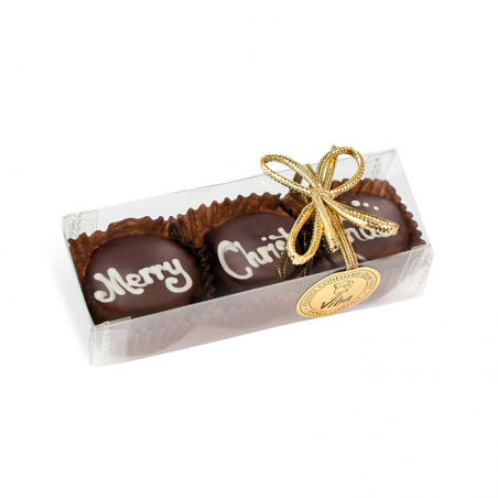 Viba 3 marzipan nougat pralines "Merry Christmas", 36 g