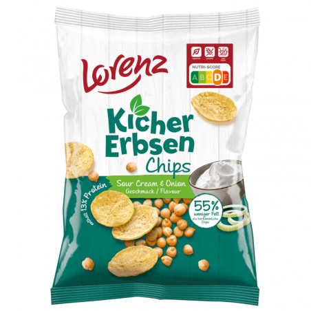 Lorenz Chickpea Chips Sour Cream & Onion 85g
