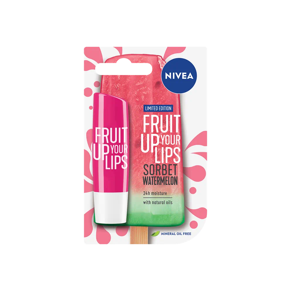 Nivea Fruit Up Your Lips Sorbet Wassermelonen-Lippenstift 4,8 g / 5,5 ml