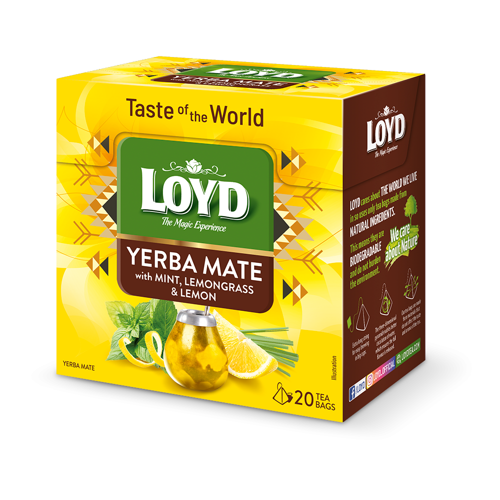 LOYD YERBA MATE WITH MINT AND LEMON GRASS 20 tea bags