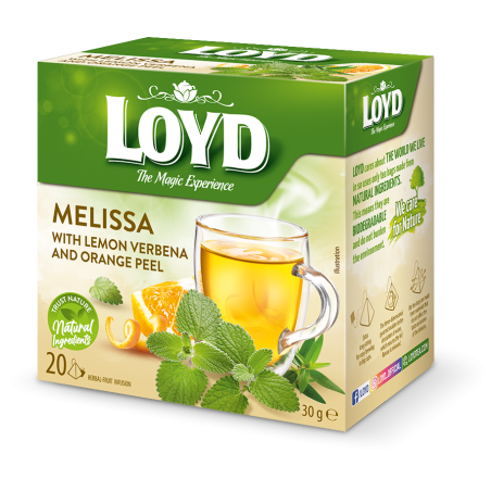 LOYD MELISSA WITH LEMON VERBENA & ORANGE PEEL 20 tea bags