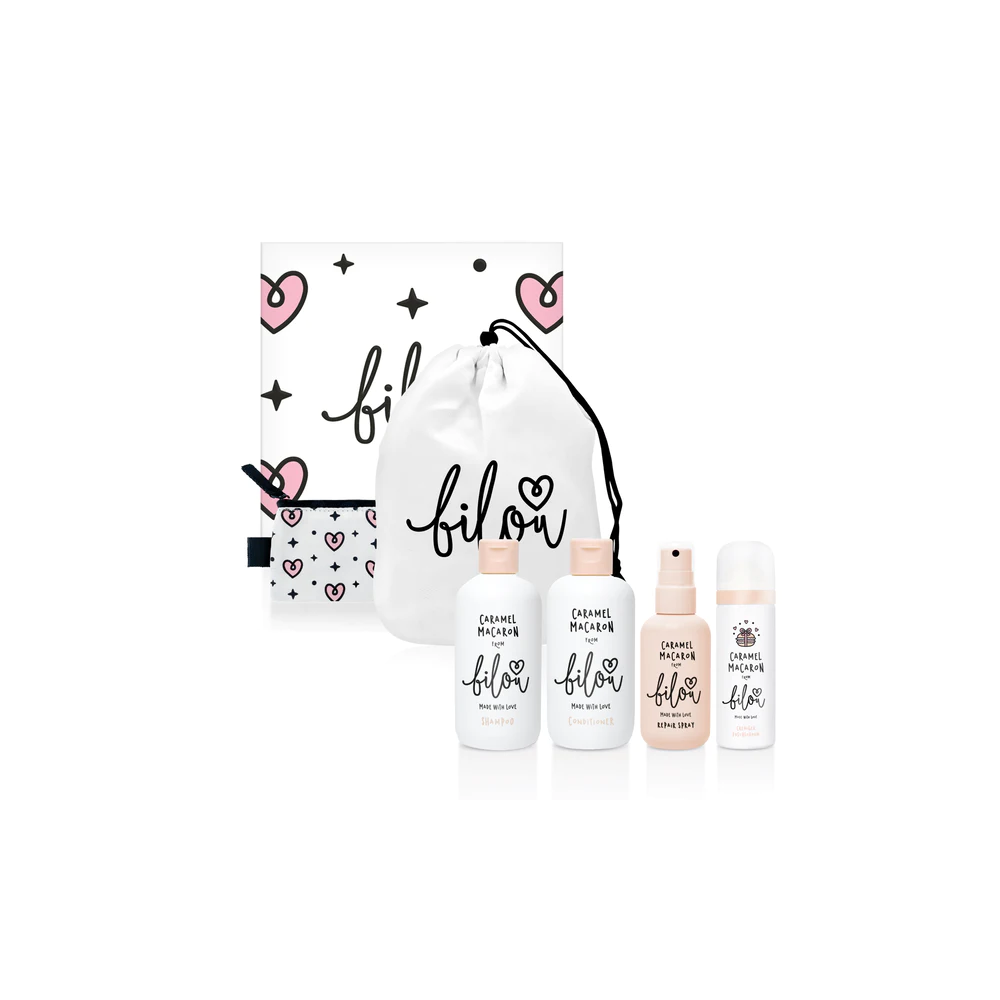 Bilou Caramel Macaron Geschenkset 2x100 ml, 2x50 ml