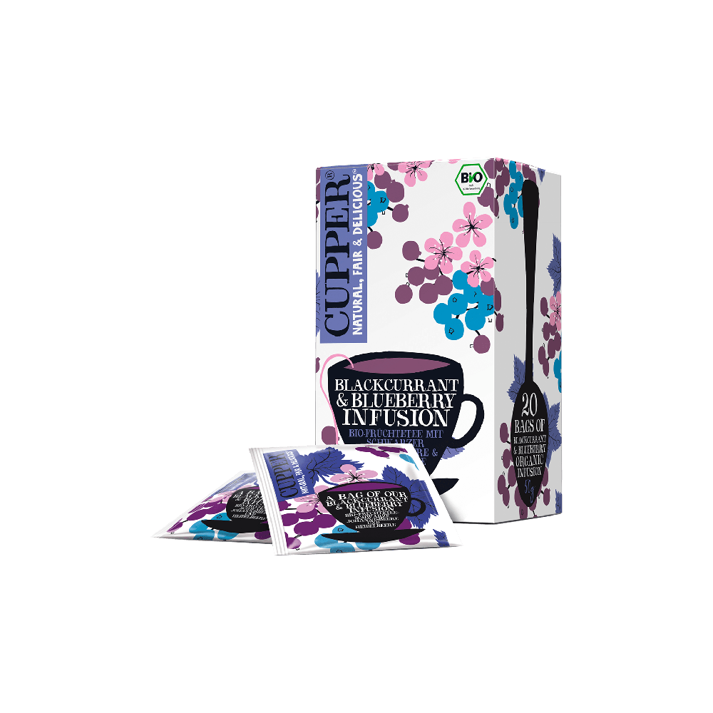 Cupper Schwarze Johannisbeere & Blaubeer-Infusion 20 Teebeutel