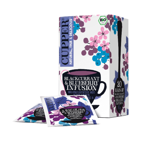 Cupper Schwarze Johannisbeere & Blaubeer-Infusion 20 Teebeutel