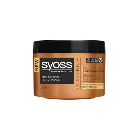 Syoss Supreme Selection Oleo Rich Nourishing Oil-Cream-Mask 200 ml / 6.8 fl oz