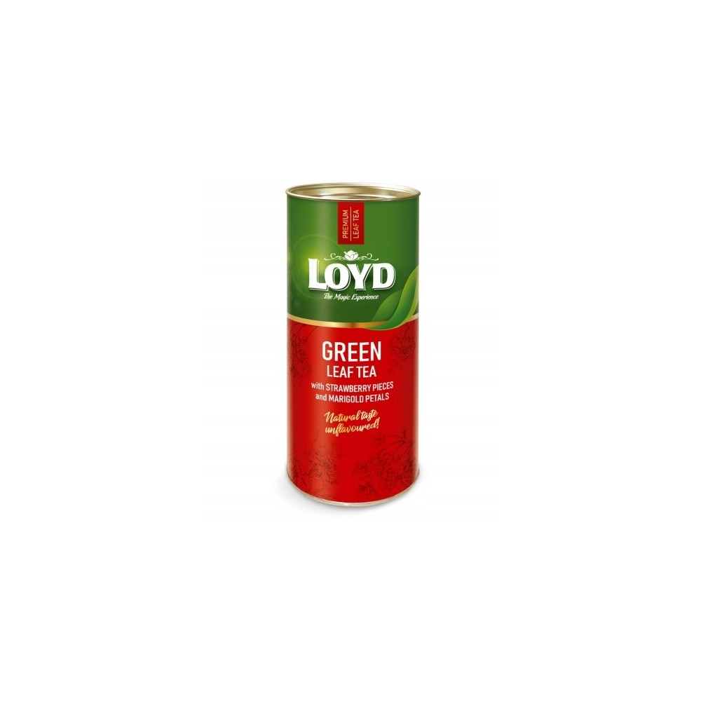 Loyd Green Leaf Tea with Strawberry Pieces and Marigold Petals 80g