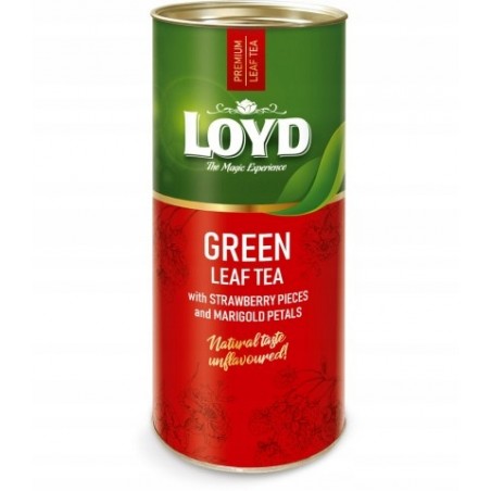 Loyd Green Leaf Tea with Strawberry Pieces and Marigold Petals 80g