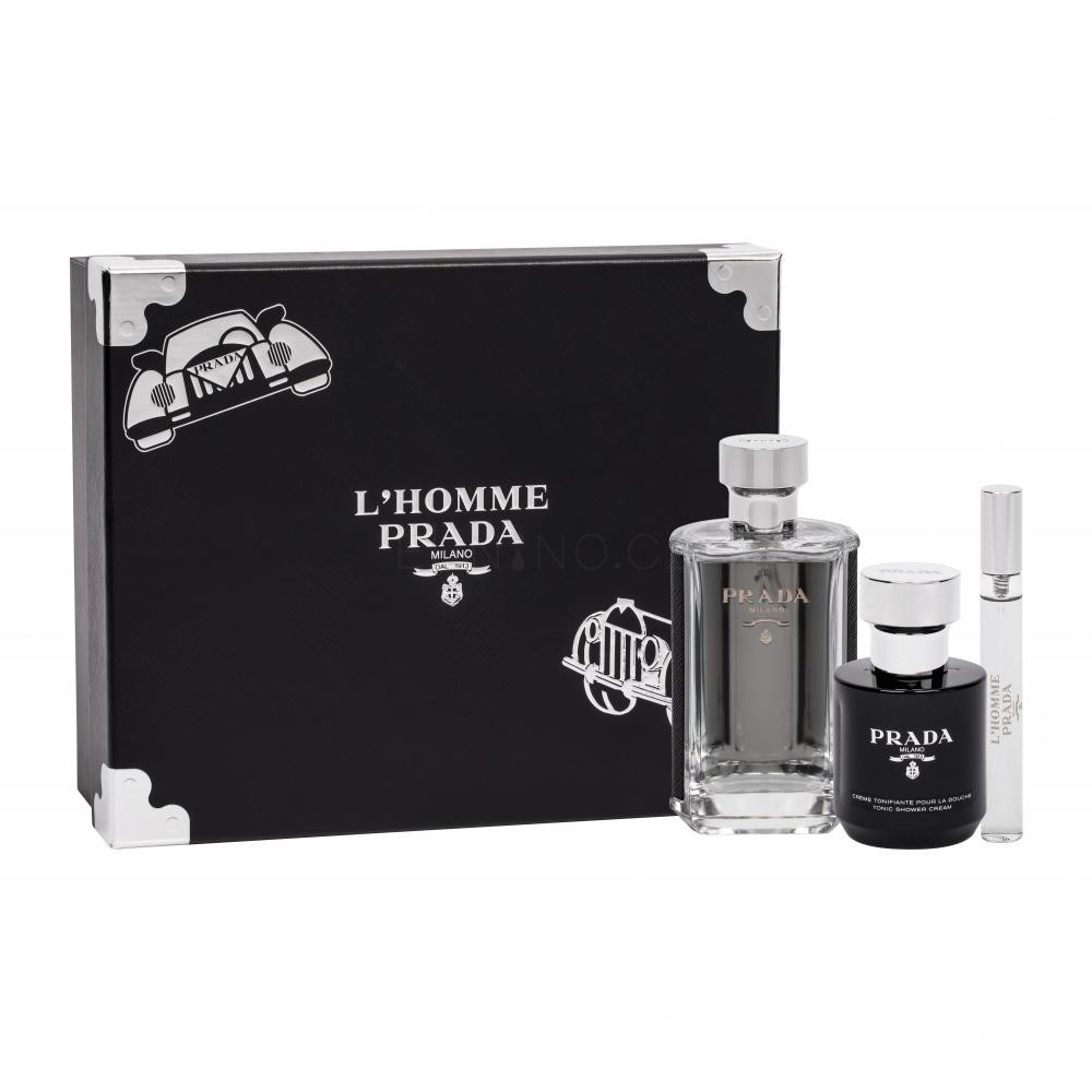 Prada L'Homme Eau de Toilette 100 ml / 3,4 fl oz + Eau de Toilette 10 ml / 0,34 fl oz + Duschcreme 100 ml / 3,4 fl oz