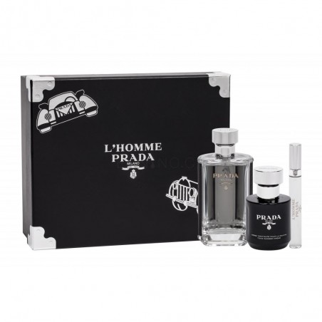 Prada L'Homme Eau de Toilette 100 ml / 3,4 fl oz + Eau de Toilette 10 ml / 0,34 fl oz + Duschcreme 100 ml / 3,4 fl oz