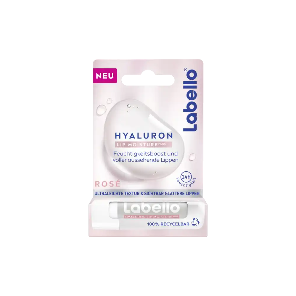 Labello Hyaluron Lippenpflege Feuchtigkeits‑Plus Rose 5,2 g