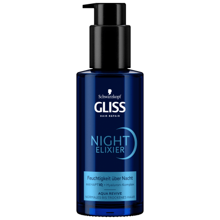 Schwarzkopf GLISS Night Elixir Aqua Revive 100 ml / 3.4 fl oz