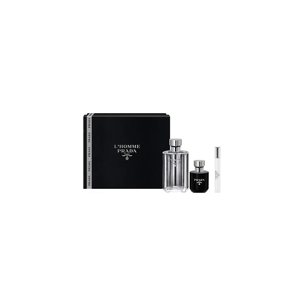 Prada L'Homme Eau de Toilette 100 ml / 3,4 fl oz + Eau de Toilette 10 ml / 0,34 fl oz + Duschcreme 100 ml / 3,4 fl oz