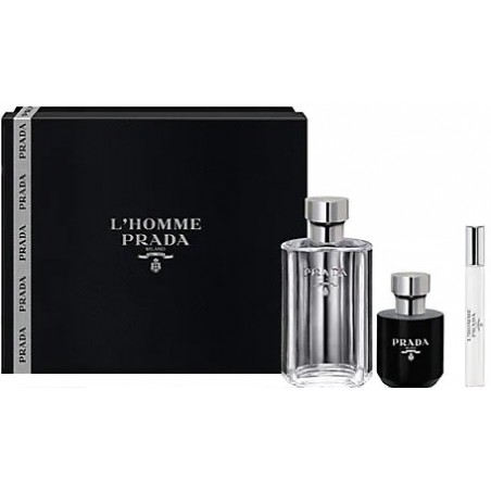 Prada L'Homme Eau de Toilette 100 ml / 3,4 fl oz + Eau de Toilette 10 ml / 0,34 fl oz + Duschcreme 100 ml / 3,4 fl oz
