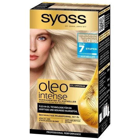 Syoss Oleo Intense Permanente Öl-Farbe (12-00 Silberblond)