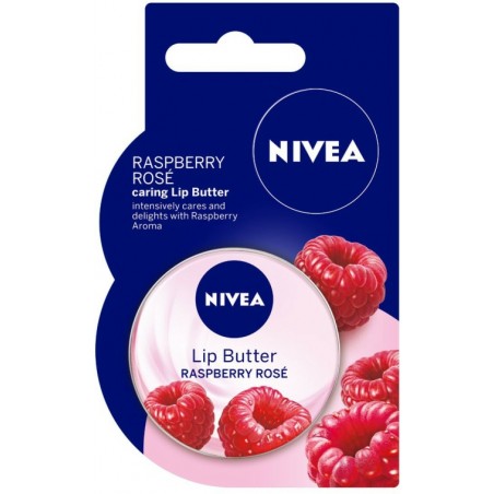 Nivea Himbeer‑Rose pflegende Lippenbutter 16,7 g / 19 ml